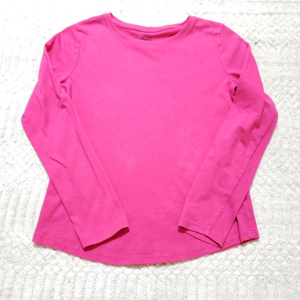 Wonder Nation Girls Pink Long Sleeve Tee – Size Large (10/12) - Picture 2 of 10
